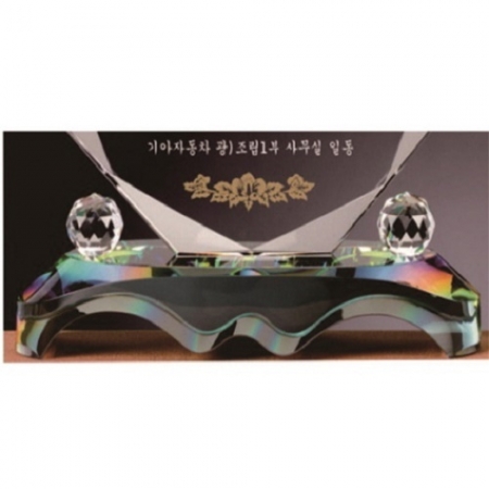 화이트 8각 크리스탈 상패 #4