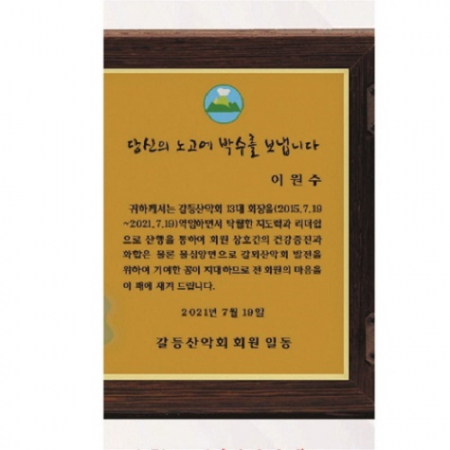 웬지 입체 금송학 캐리커처 상패 #6