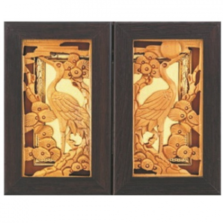 왠지 입체  금송학 봉황 금도금 고전패 #6