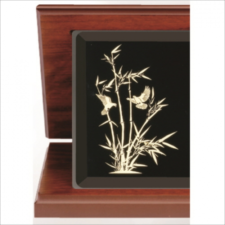 블랙 크리스탈판 대나무샌딩 가리비 상패 #6