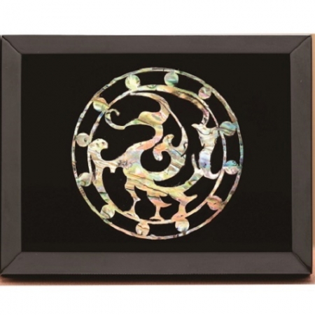 순금 자개 가리비 세로형 상패 #3