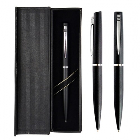 블랙 메탈 볼펜+자석 케이스 #2