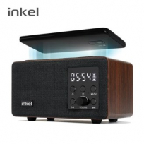 인켈 고속 무선 충전 매직 블루투스 스피커 라디오 시계 JAZZ 월넛