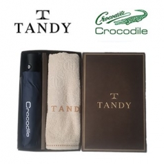 탠디 로얄 로고 세면타올+크로커다일 3단 전자동 우산 6번 세트 베이직