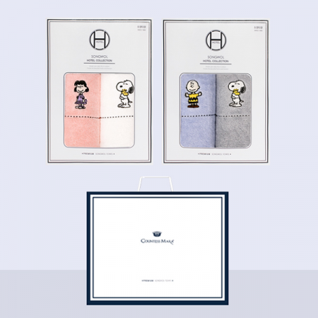 스누피 프렌즈 타올 2매 선물세트 + 쇼핑백 s #2