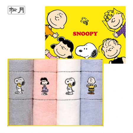 [송월타올] 스누피 프렌즈 타올 4매 선물세트 + 쇼핑백 s #3