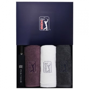PGA 3단 7K 완전자동 무지 우산 + 190g 호텔타올 3P 세트 (소)