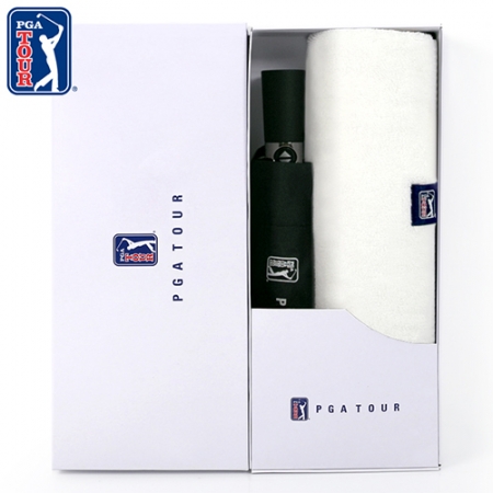 PGA 3단 7K 완전자동 무지 우산 + 260g 코마사 타올세트 #2