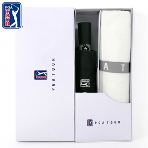 PGA 3단 7K 완전자동 무지 우산 + 130g 면사 타올세트