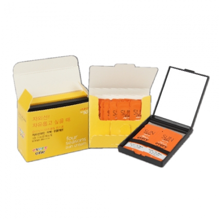 에브리원 선크림 20매 1g + 사각 거울 5매 케이스 #2