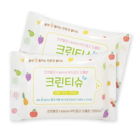 천연펄프  종이 물티슈 (20매- 과일) #2