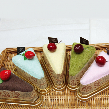 송월  테리베이커리 삼각조각 케익 타올 #2