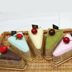 송월  테리베이커리 삼각조각 케익 타올