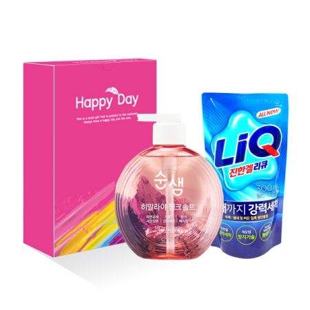 애경 주방 세탁 세제 2종세트 (주방세제 500ml 용기 + 세탁 세제 300ml 리필) #2