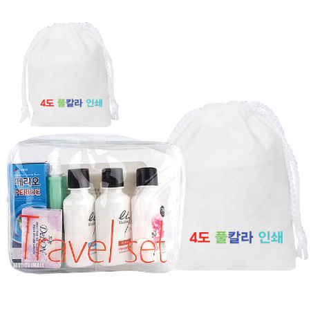 LG 여행용파우치 세면도구 휴대용 키트 7종 세트 (부직포 인쇄) #2
