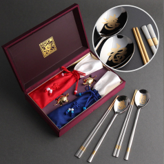 수복24K 금도금 수저2P(수저받침,수저집)