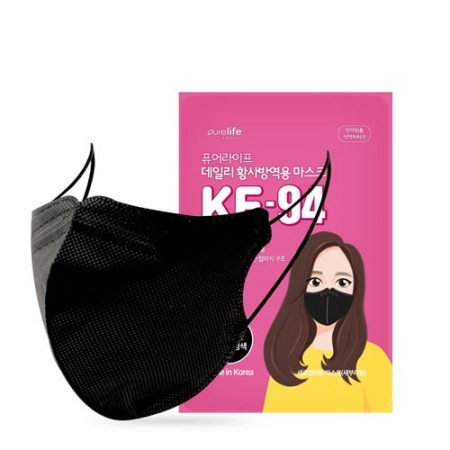 퓨어라이프 데일리 황사 방역용 대형 마스크 KF94 (새부리형) 검정 #2