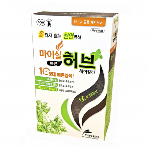 마이실 빠른 허브 헤어칼라 천연염색약 1호 자연흑갈색