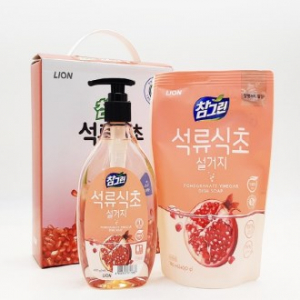CJ 라이온 참그린 석류 식초 설거지 2종 (용기1, 리필1)
