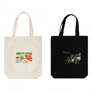 무지 에코백 대 인쇄 보조 가방 숄더백 35*36*9cm