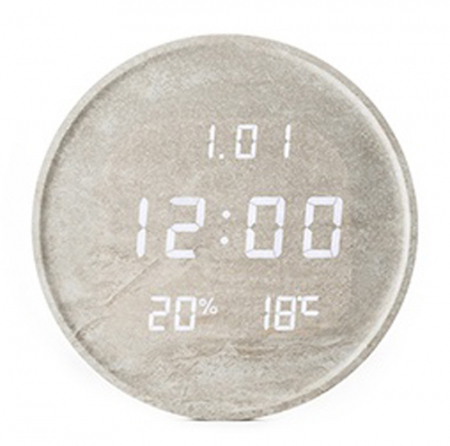 월형 온습도 LED 마블 벽시계 #2