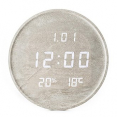 월형 온습도 LED 마블 벽시계