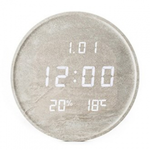 월형 온습도 LED 마블 벽시계