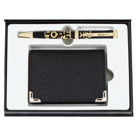 한글 볼펜 이탈리아 콤비 코너 소가죽 명함지갑 #2