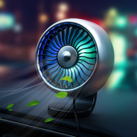 kc 차량 송풍구 서큘레이터 LED 무드등 USB 선풍기 3단조절 송풍기 선풍기 #3