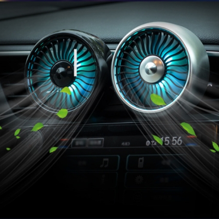 kc 차량 송풍구 서큘레이터 LED 무드등 USB 선풍기 3단조절 송풍기 선풍기 #2