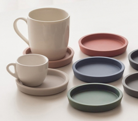 실리콘 깊이있는 원형 컵받침// 국산 #2