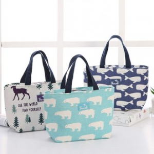 EL 동물패턴 보온 보냉 도시락 가방 CAH429