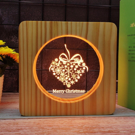 LED 사각 원목 3D 무드등 명언 액자 (주문제작) CAH418 #2