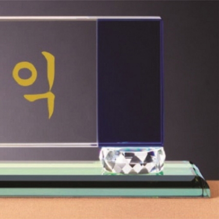 화이트 투톤 칼라 크리스탈 명패 1 #5