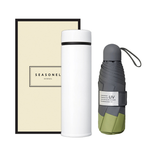 시즈넬 선물세트 M45 텀블러+고급5단우산