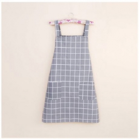 EL 순수 면직 격자 패턴 스트랩 앞치마 CAH829 #2