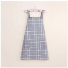 EL 순수 면직 격자 패턴 스트랩 앞치마 CAH829