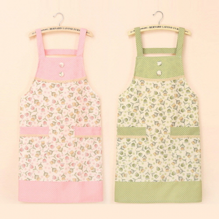 EL 가정용 린넨면 플라워 포켓 앞치마 CAH833 #2