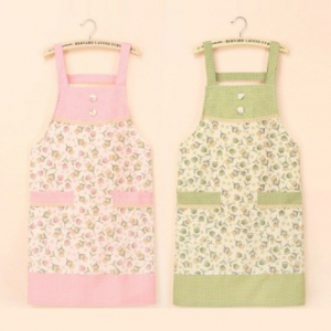 EL 가정용 린넨면 플라워 포켓 앞치마 CAH833