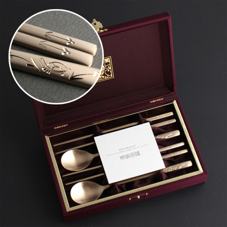 귀한거북 손조각 방짜유기 2인 수저세트 놋수저 #2