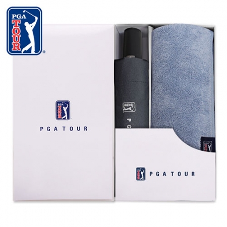 PGA 3단 7K 완전자동 블랙 메탈 우산 + 180g 모달 면사 타올세트 #2