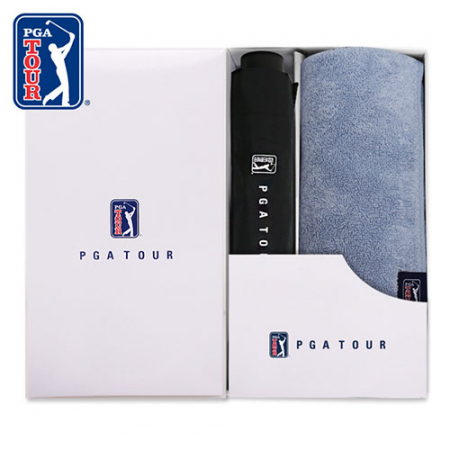 PGA 3단 수동 리플렉티브 안전우산 + 180g 모달 면사 타올세트 #2