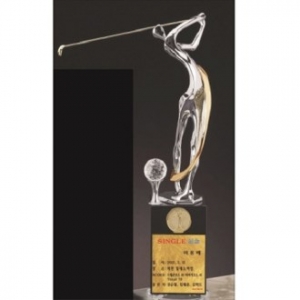 크롬 크리스탈 투톤 골프트로피 5