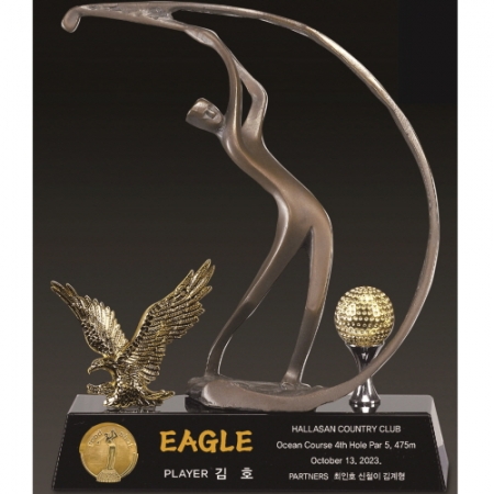 명품 청동 크리스탈 남성 골프 트로피 3 #2