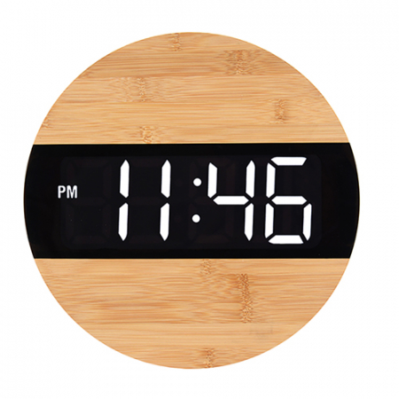 우드쇼 G218D 리얼 우드 LED 벽시계 흑경 #2