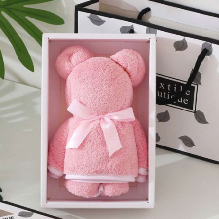 더블 곰돌이수건 75x35cm, 곰베어 타올, 세면타올, 고급 케이스포장 #2