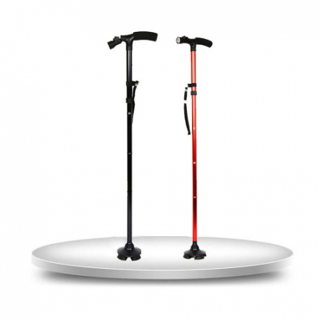 실버라이프 접이식 미끄럼방지 야간조명 노인 지팡이 CBH164 #2