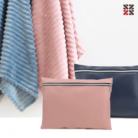 엠보싱극세사담요 + 가죽파우치세트 #2