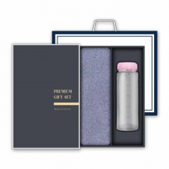 송월 프리미엄 선물세트( 40수 160g 호텔타올 1매 + 마이보틀 500ml 1개)