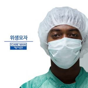 케어맨 MEX251 일반형 라운드캡 / 위생 모자 100매입